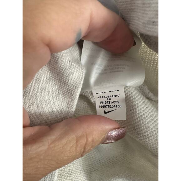 NWT Nike Zip Front Gray Hoodie Sweatshirt Jacket 2X - Picture 8 of 8